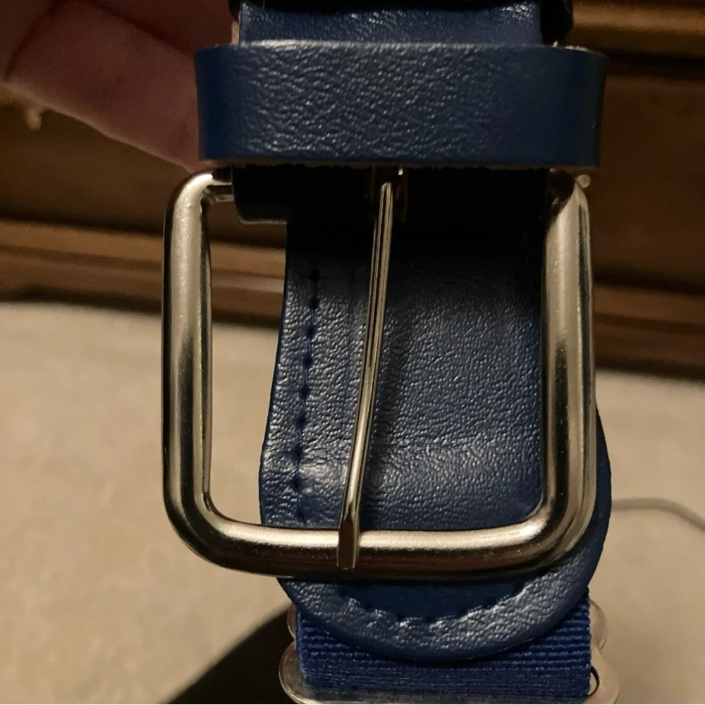 Alleson Athletic Youth Adjustable Elastic Baseball Belt Blue 18–32 NWT